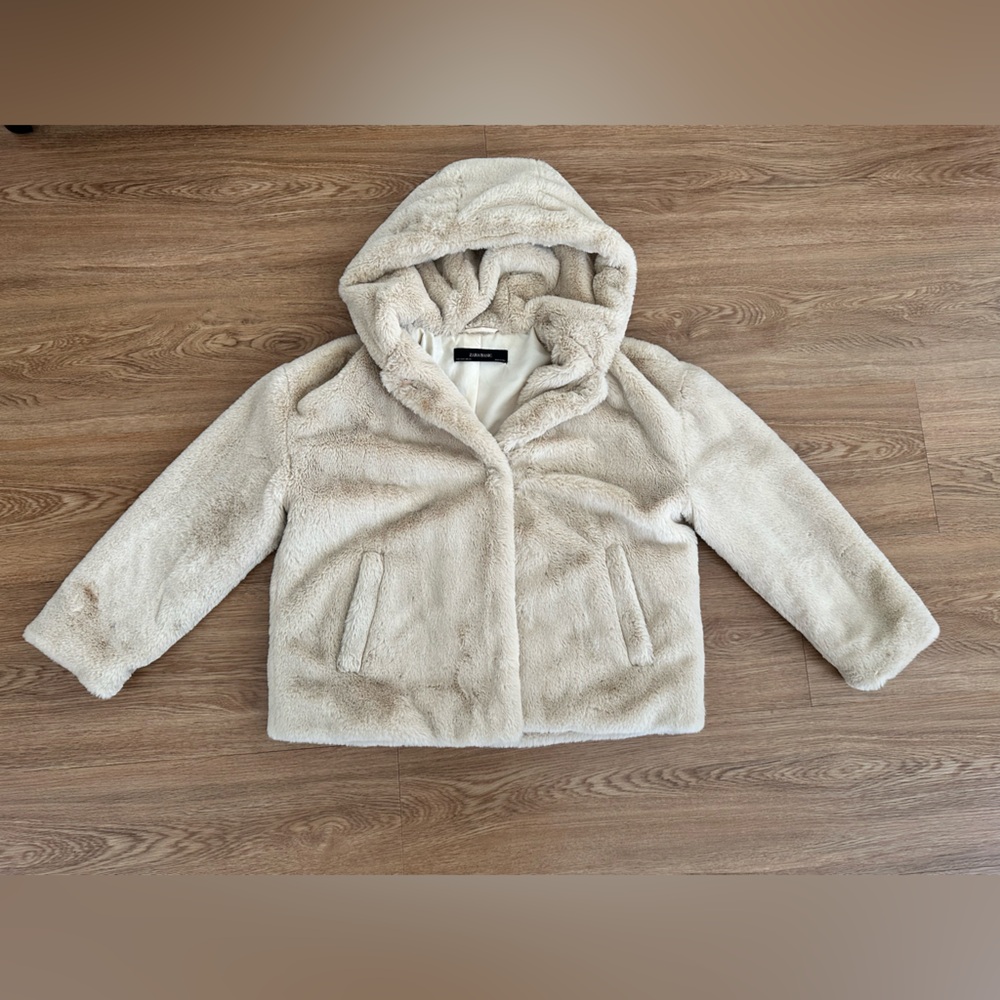 Zara Cream Kids Puffer Jacket
